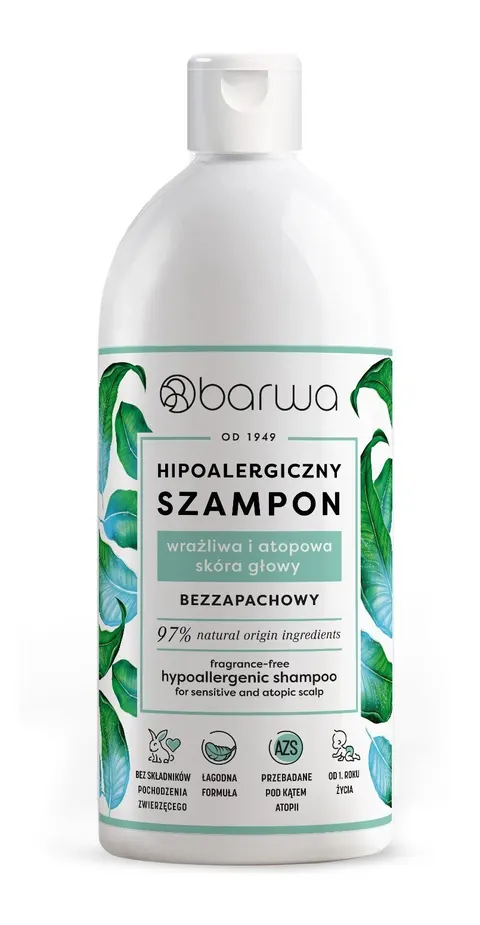 BARWA Hipoalergiczny Szampon do włosów bezzapachowy 400 ml