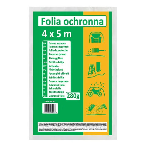 KAEM Folia malarska budowlana ochronna 4x5m 280G