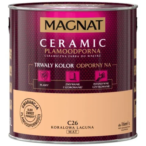 Farba ceramiczna Magnat Ceramic koralowa laguna C26 2.5L