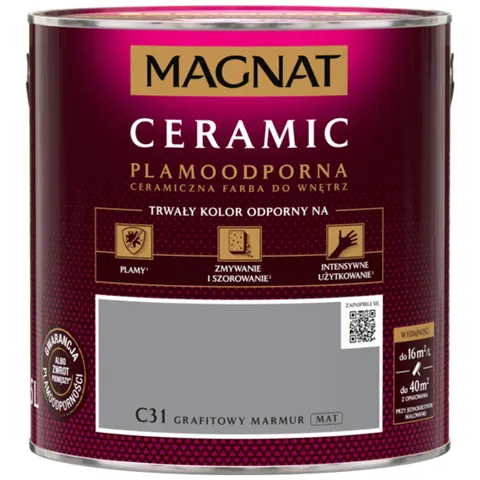 Farba ceramiczna Magnat Ceramic grafitowy marmur C31 2.5L