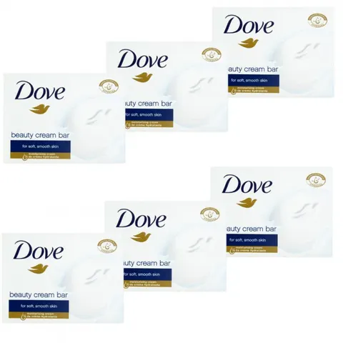 DOVE Mydło w kostce BEAUTY CREAM BAR 90 g, pakiet 6 szt.