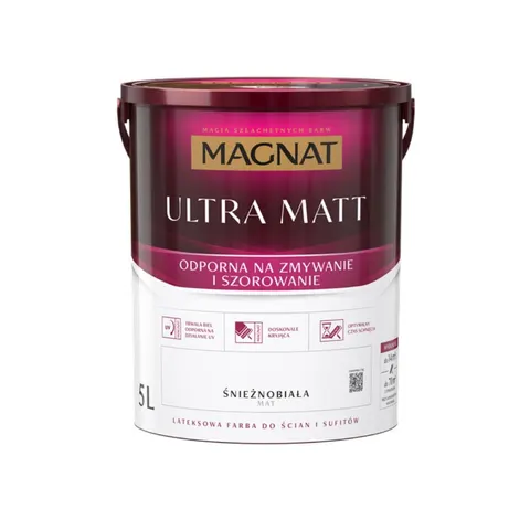 MAGNAT Ultra Matt Farba lateksowa biała 5L