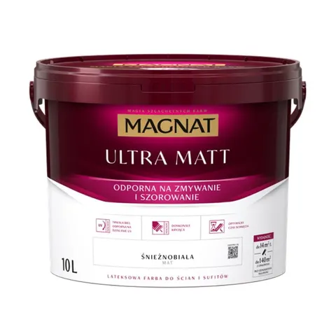 MAGNAT Ultra Matt Farba lateksowa biała 10L