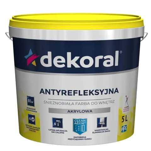 DEKORAL Polinak Plus farba akrylowa biała 5L