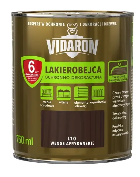 VIDARON Lakierobejca ochronno-dekoracyjna wenge afrykańskie L10 750ml