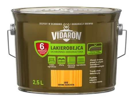 VIDARON Lakierobejca ochronno-dekoracyjna sosna złocista L02 2,5L
