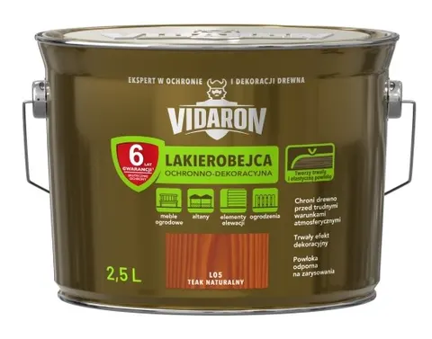 VIDARON Lakierobejca ochronno-dekoracyjna teak naturalny L05 2,5L