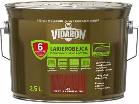 VIDARON LAKIEROBEJCA DO DREWNA L07 SEKWOJA KALIFORNIJSKA 2,5L