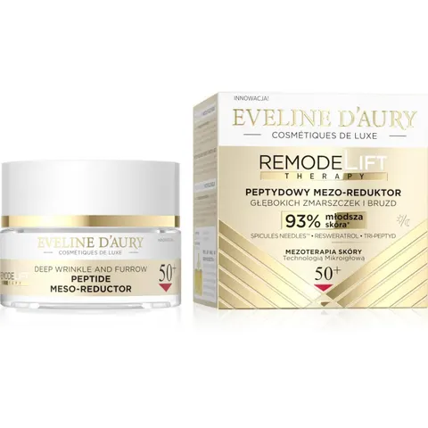 EVELINE D’Aury RemodeLift Therapy Peptydowy mezo-reduktor głębokich zmarszczek i bruzd 50+, 50 ml