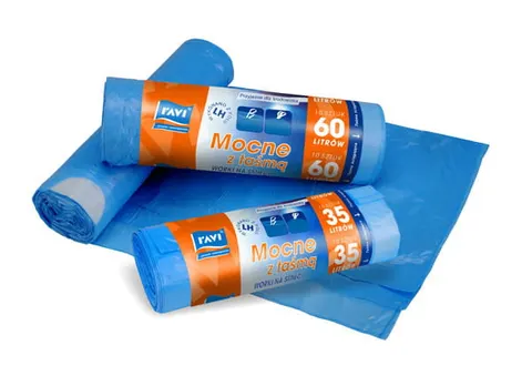 RAVI Worki na śmieci z taśmą 60L 10 szt.