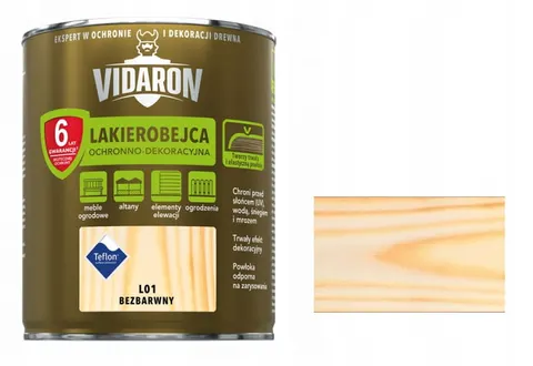VIDARON LAKIEROBEJCA OCHRONNO-DEKORACYJNA BEZBARWNY 0,75L