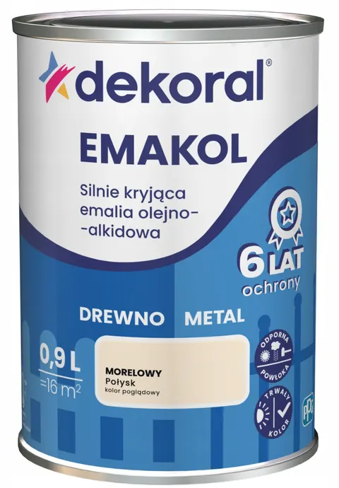 DEKORAL Emalia EMAKOL Strong morelowy połysk 0,9 L