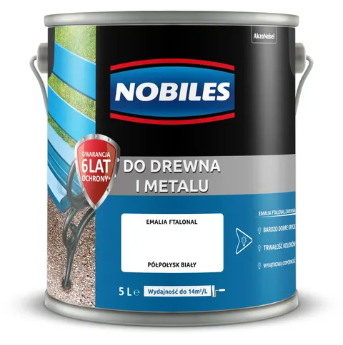 NOBILES EMALIA FTALONAL BIAŁY półpołysk 5 L