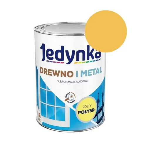 JEDYNKA 0,9L Żółty połysk DO DREWNA I METALU