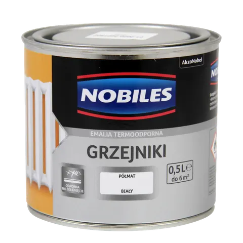 Emalia do grzejników Nobiles biały półmat 0,5l