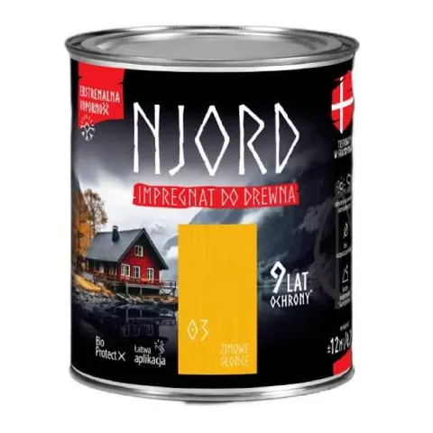 NJORD Impregnat do drewna - zimowe słońce 0,75L