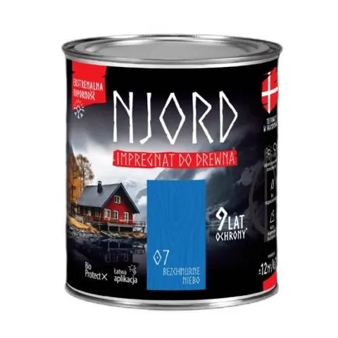 NJORD Impregnat do drewna - bezchmurne niebo 0,75L