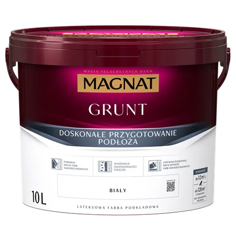 MAGNAT Primer Grunt farba podkładowa biała 10L
