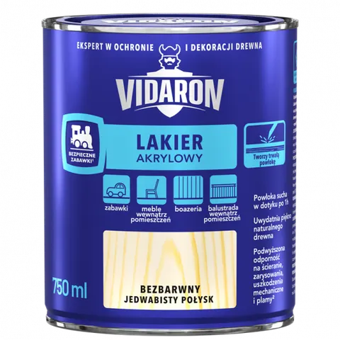VIDARON Lakier akrylowy bezbarwny 0,75L
