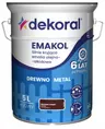 DEKORAL Emalia EMAKOL Strong brązowy ciemny połysk 5L