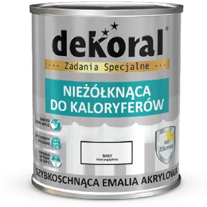 DEKORAL Emalia grzejnikowa biała 0,75L