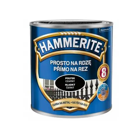 Farba Hammerite Prosto Na Rdzę czarny połysk 0,7L