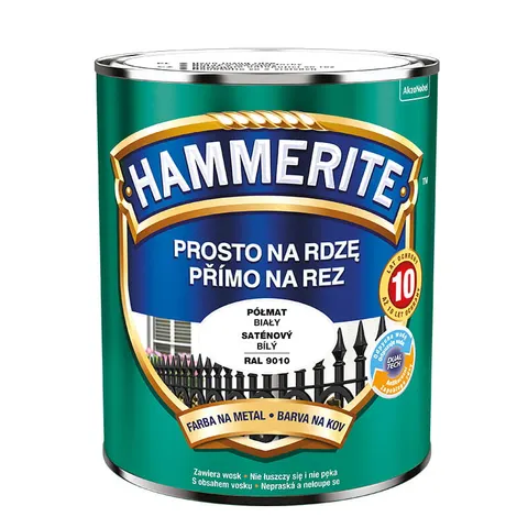 HAMMERITE Farba na rdzę Półmat Biały 0,7L