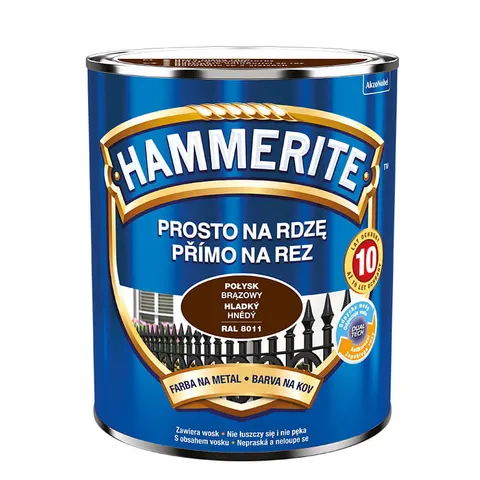Farba Hammerite Prosto Na Rdzę brązowy połysk 0,7L