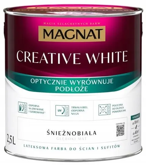 Magnat Creative White 2,5l LATEKSOWA FARBA DO ŚCIAN I SUFITÓW