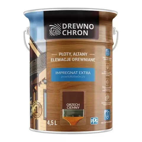 Drewnochron Impregnat Extra Powłokotwórczy Orzech Ciemny 4,5l