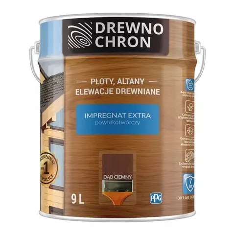 Drewnochron Impregnat Extra Powłokotwórczy Dąb Ciemny 9l