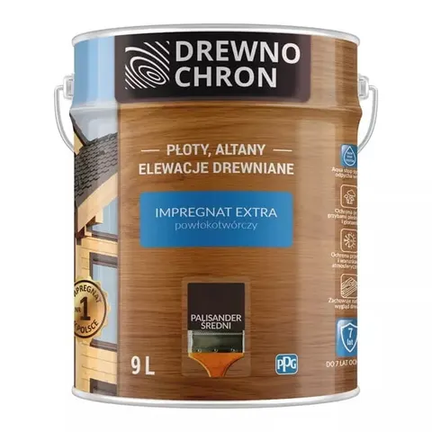 Drewnochron Impregnat Extra Powłokotwórczy Palisander Średni 9l