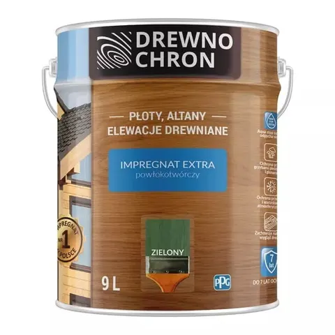 Drewnochron Impregnat Extra Powłokotwórczy Zielony 9l