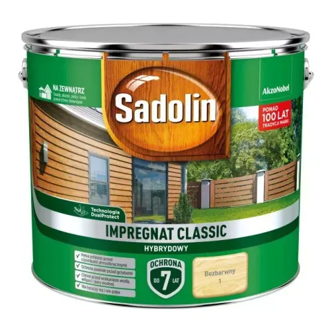 Sadolin Impregnat Classic Hybrydowy Bezbarwny 9L