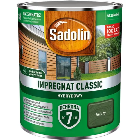 Sadolin Impregnat Classic Hybrydowy Zielony 4,5L