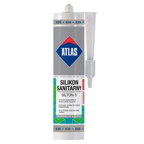 Silikon sanitarny Atlas jasnoszary 034 280ml