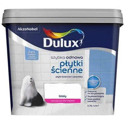 DULUX szybka odnowa Płytki ścienne Biały/Biała 0,75l