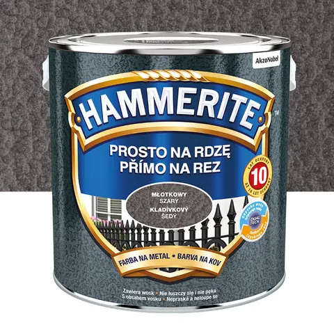 HAMMERITE Farba na rdzę Młotkowy Szary 2,5L