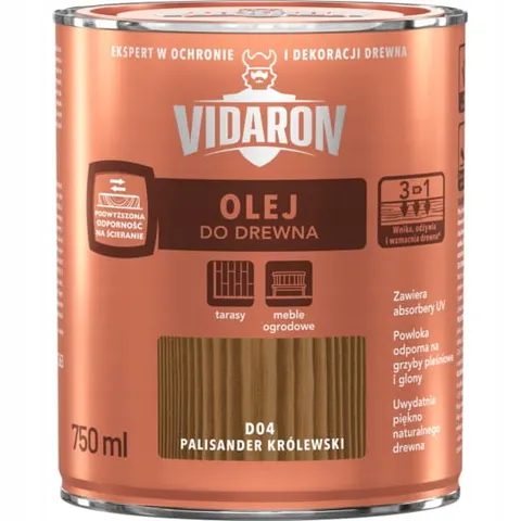 VIDARON Olej do Drewna Palisander Królewski D04 0,75L