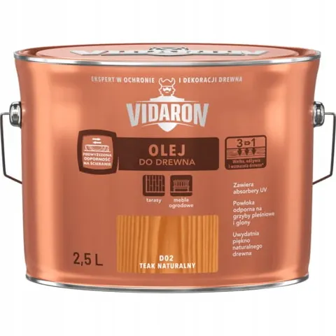 VIDARON Olej do Drewna Teak Naturalny D02 2,5L