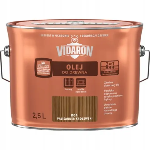 VIDARON Olej do Drewna Palisander Królewski D04 2,5L