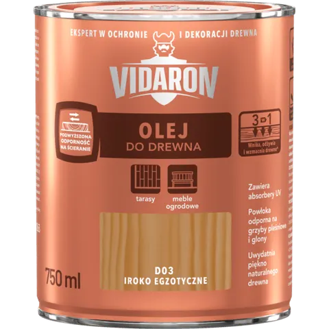 VIDARON Olej do Drewna Iroko Egzotyczne D03 0,75L