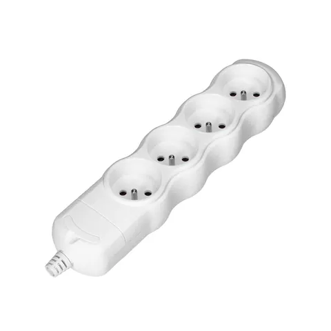 Rozgałęźnik wielogniazdowy 4x2P+Z, biały