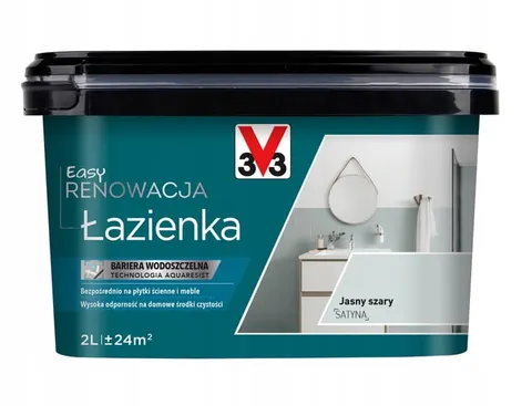 V33 Easy Renowacja Łazienka Jasny Szary 2L