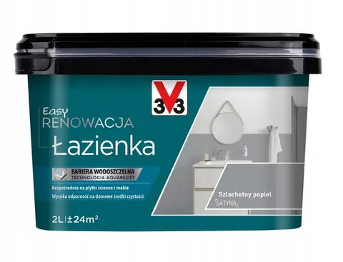 V33 Easy Renowacja Łazienka Szlachetny Popiel 2L