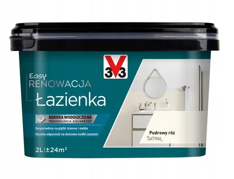V33 Easy Renowacja Łazienka Pudrowy Róż 2L