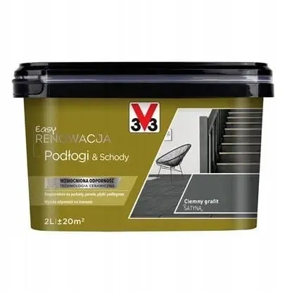 V33 Easy Renowacja Podłoga 3V3 ciemny grafit 2L