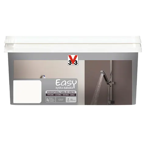 V33 Easy Hydro-Bariera Wodoodporna Farba Do Wnętrz Biały 2L