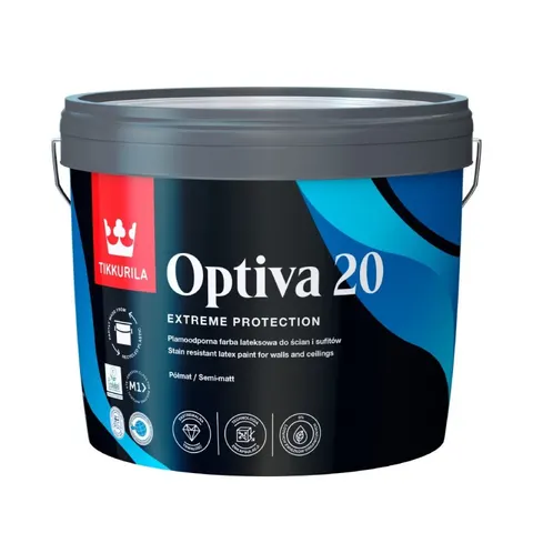 TIKKURILA Farba Lateksowa Optiva Semi Matt [20] Baza A Biała 2.7L