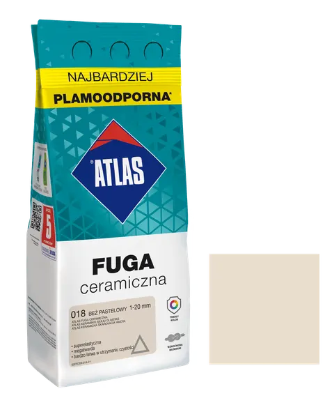 ATLAS Fuga ceramiczna 018 beż pastelowy 2kg